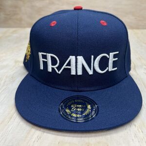NEW 7 3/8 France Rings Crwns French Country Pride Fitted Cap Hat Blue